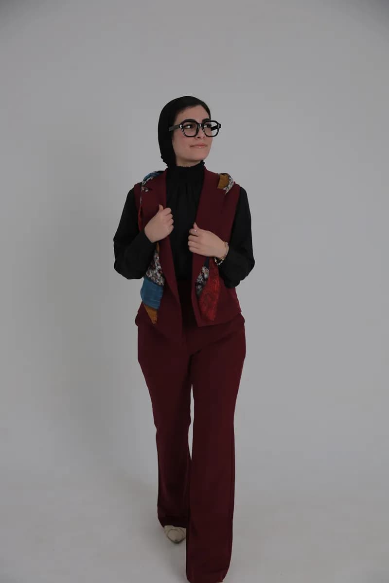Burgundy V-Suit thumbnail 5