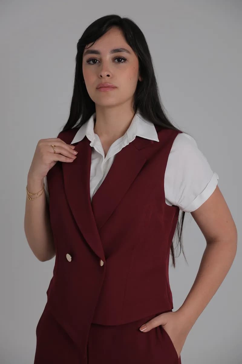Burgundy V-Suit
