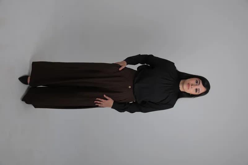 Brown Pinstripe Wide Leg Pants thumbnail 5