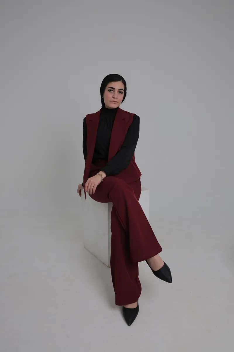 Burgundy V-Suit thumbnail 6