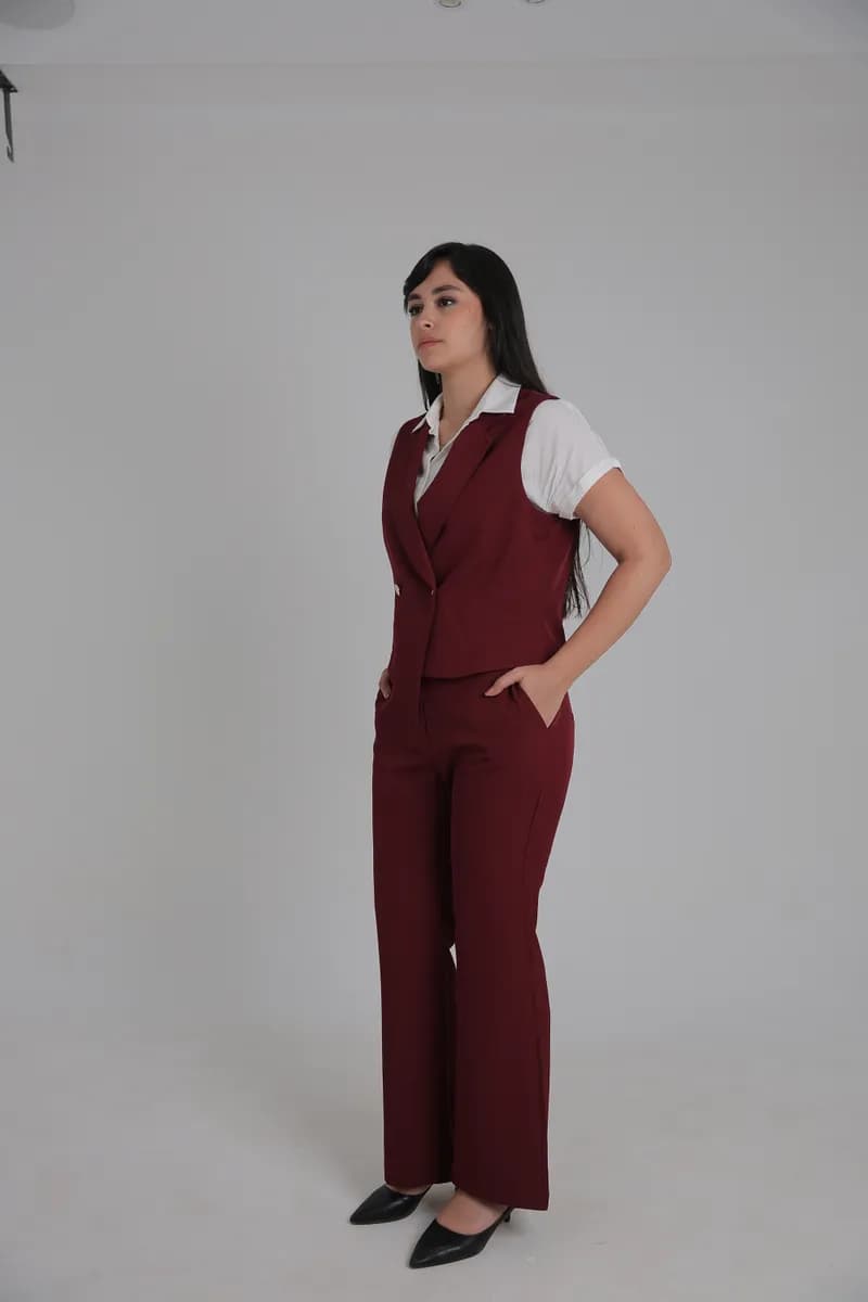 Burgundy V-Suit thumbnail 3