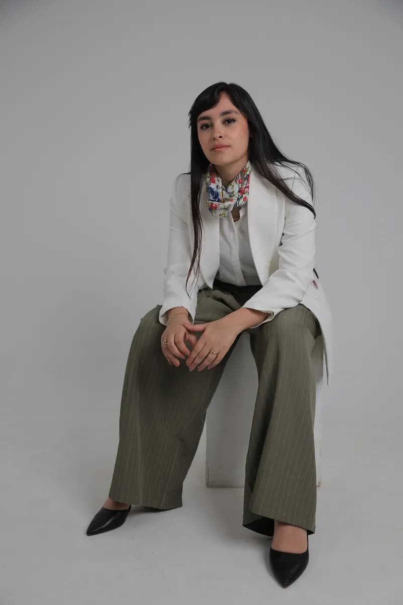 Olive Pinstripe Wide Leg Pants