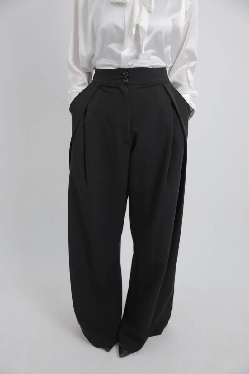Black Wide Leg Pants thumbnail 6