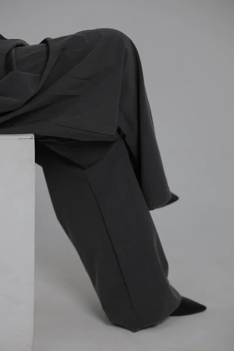 Grey Wide Leg Pants thumbnail 8